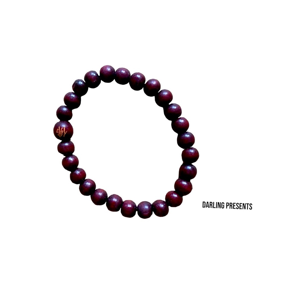 Beaded Stretch Bracelet Unisex Color Brown Size OS